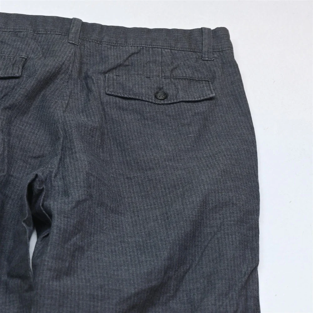 Banana Republic‎ 33x32 Gray Herringbone Cotton Wool Boot Fit Cut Pants